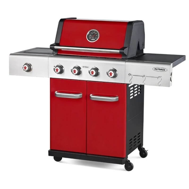 Outback Jupiter 4 Burner Gas BBQ With Chopping Board