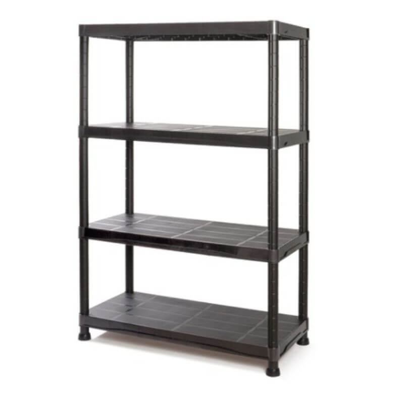 TAYG Black Plastic Adjustable Shelves – 4 Shelves