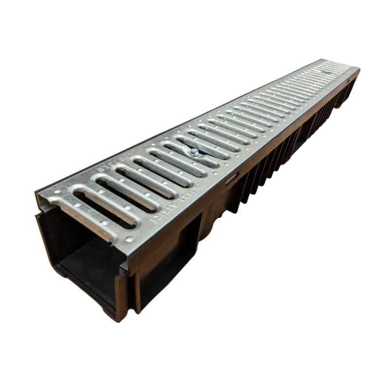 Drainage Channel – PVC Base With Galvanised Grid (1 Metre)