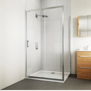 Verve Sliding Shower Door from Flair Silver 1800mm