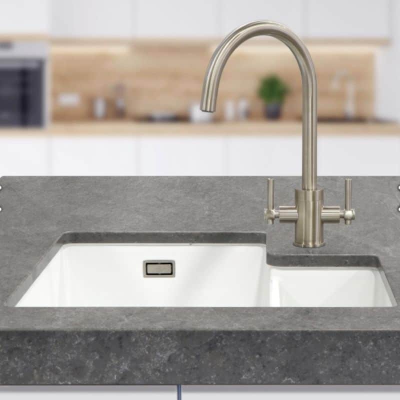 Clearwater Rococo Kitchen Tap Brushed Nickel