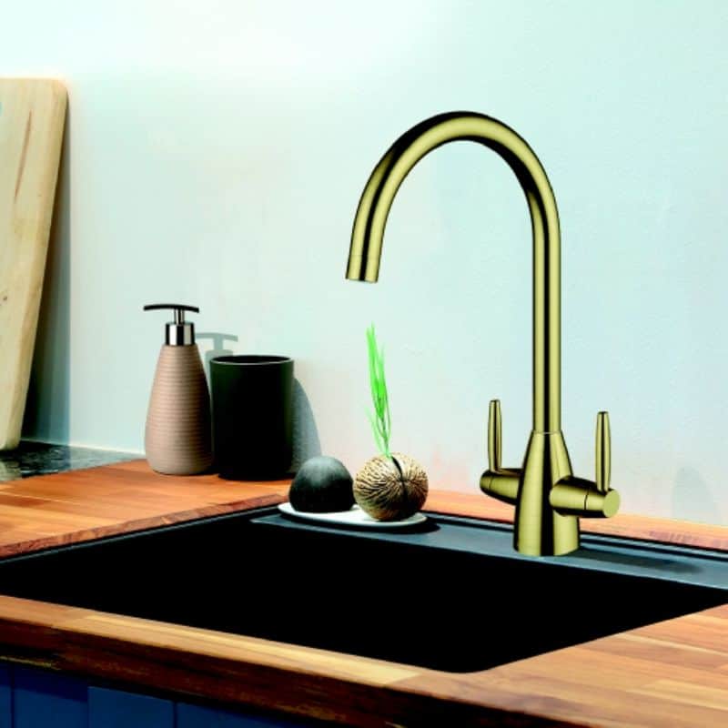 Clearwater Tutti Tap Kitchen Tap Brushed Brass