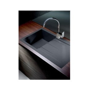 Pyramis Alazia Composite Single Bowl Black Sink