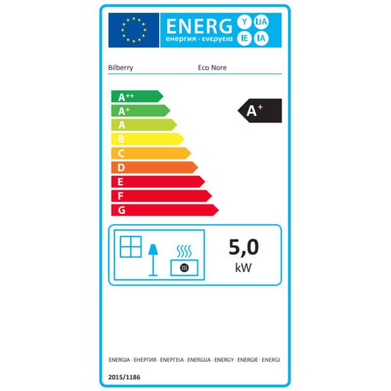 Bilberry Nore 5kW Eco Stove (Non Boiler) energy label