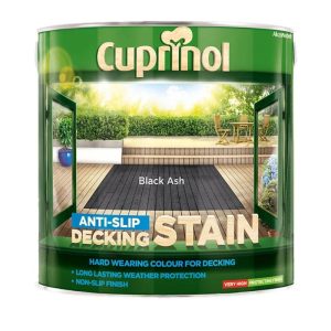Anti slip decking stain black ash