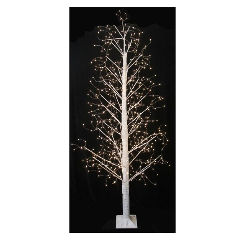7ft Outdoor Christmas Tree (White Birch Warm White Lights)