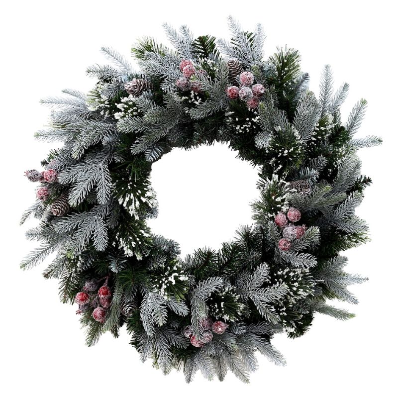 Christmas Wreath – Puleo Berry Spruce Frosted 60cm