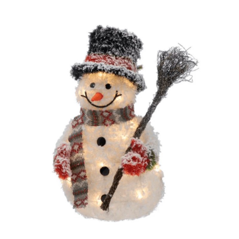 Snowman Christmas Decoration (50cm) With Broom