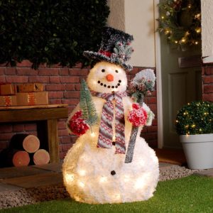 Snowman Christmas Decoration (90cm) Battery LED