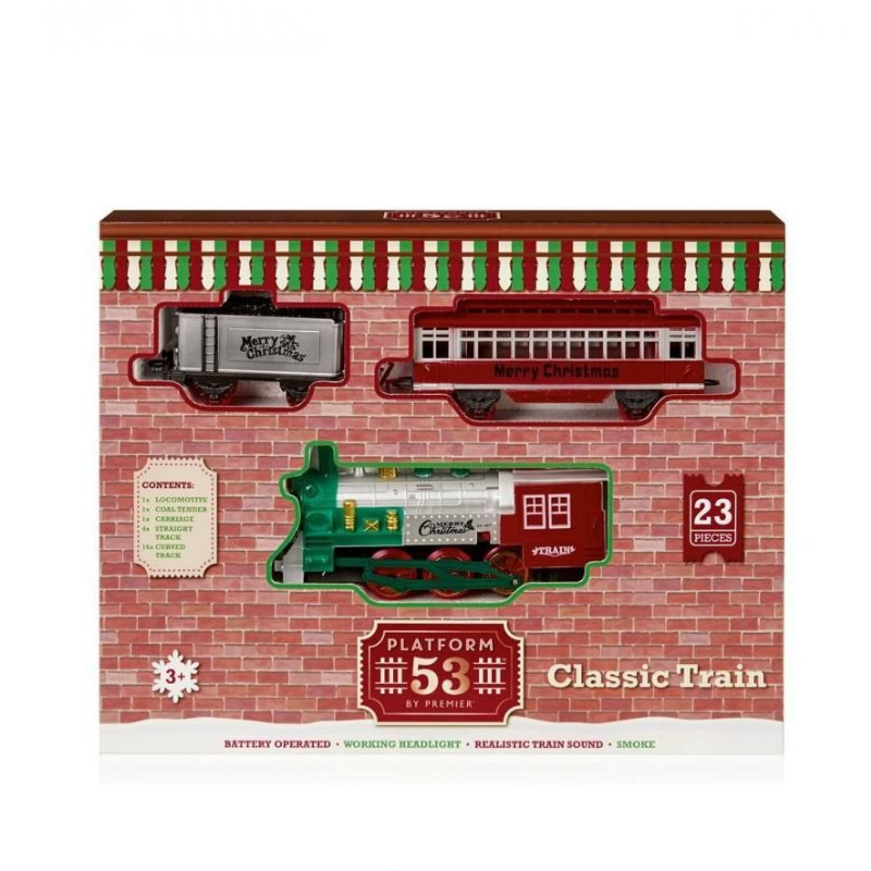 Battery Operated Classic Train Set With Sound – 23pce