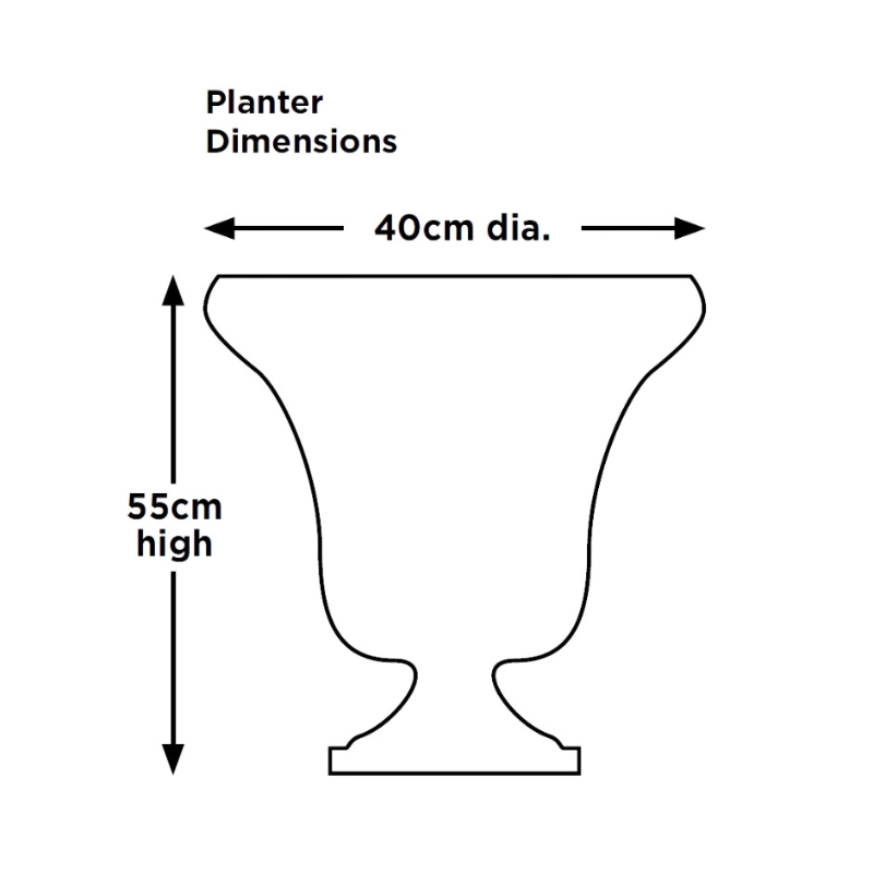 Round Urn Planter 40cm LE1073