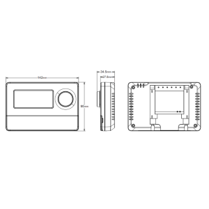 EPH RF16 16 Zone rf controller drawing