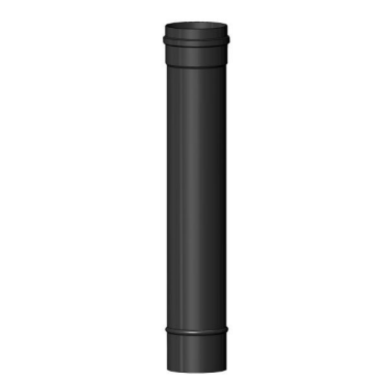 System 8 Vitreous Enamel Matt Black Pellet Flue