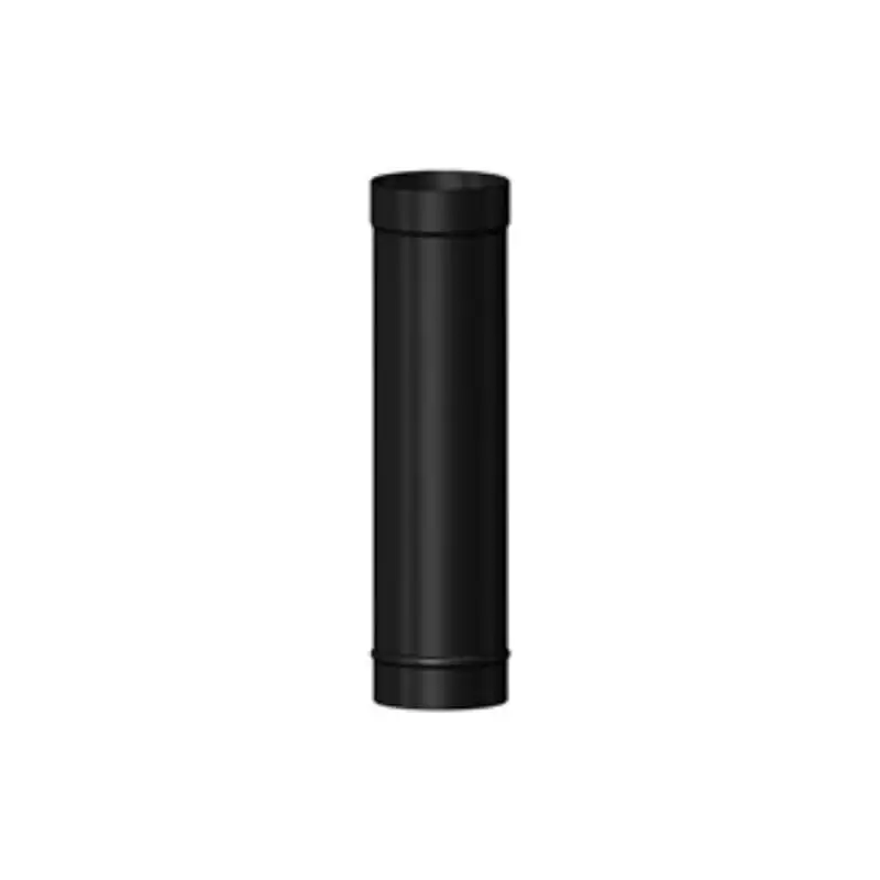 MI Flues System 7 Vitreous Enamel Flue Pipe Black No Door