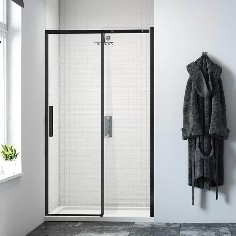 Merlyn Black Sliding Shower Door