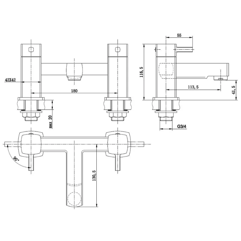 Newport Bath Filler 151567