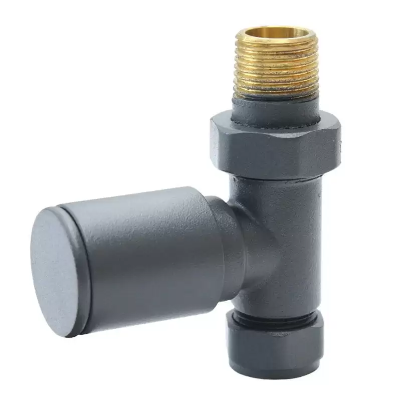 Round Straight Valve Anthracite