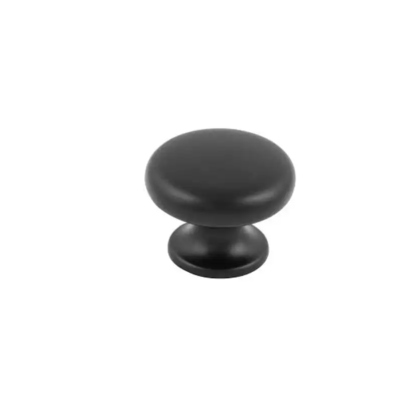 Flat Top Cabinet Knob, Black