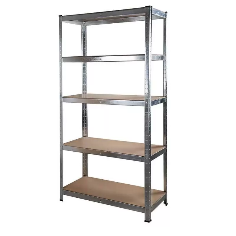 5 Tier Boltless Galvanised Steel Shelving Unit -1.78M high