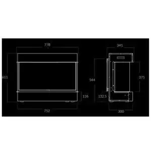 Aurora 750 Electric Fire dimensions