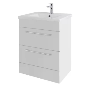 Cesena 50 Floor Standing Unit & Basin White