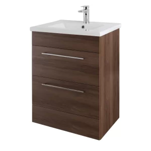 Cesena 60 Floor Standing Unit & Basin Walnut