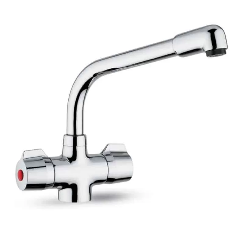 Genoa Sink Mixer Taps Mono Bloc - Chrome