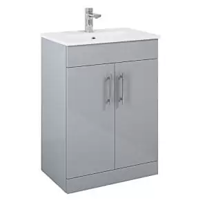 Belmont 60cm 2 Door Vanity Unit & Basin Light Grey 151730